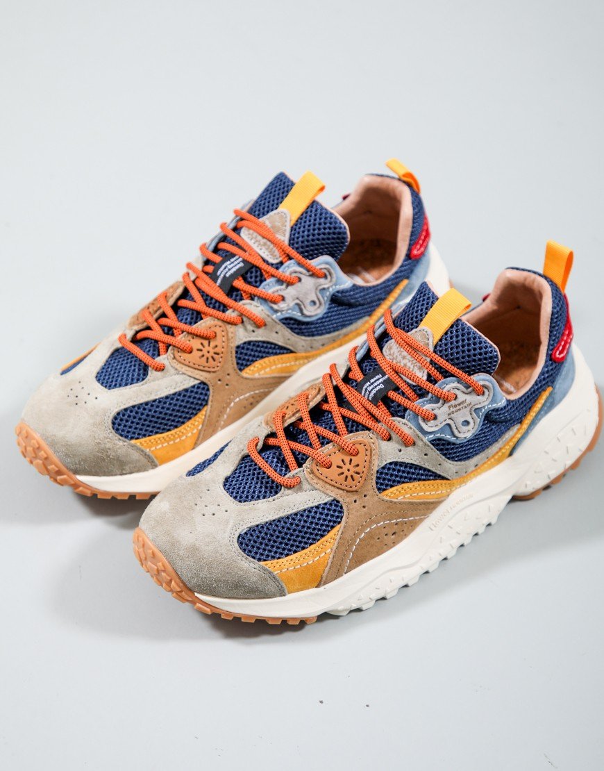 Flower Mountain Wave Man Trainers Beige/Navy/Ochre