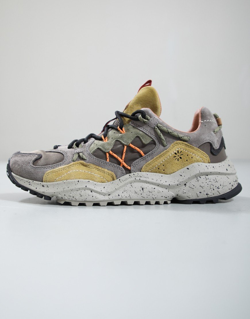 Flower Mountain Yamabushi Trainers Mud/Dark Brown/Acid