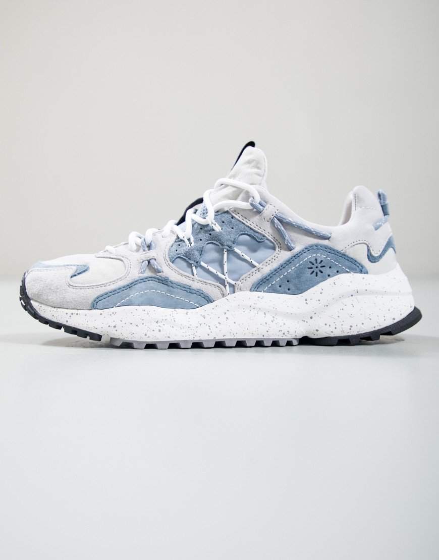 Flower Mountain Yamabushi Man Suede Trainers Grey-Sugar/Paper-Navy