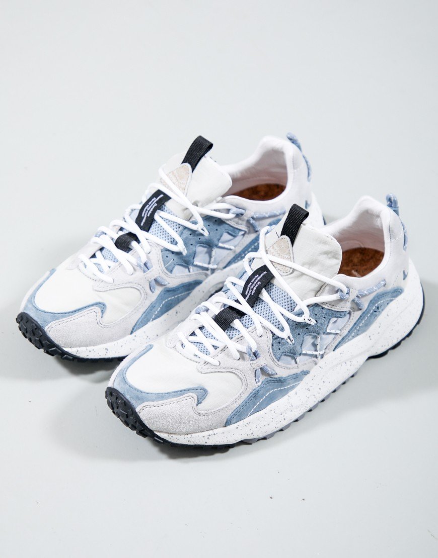 Flower Mountain Yamabushi Man Suede Trainers Grey-Sugar/Paper-Navy