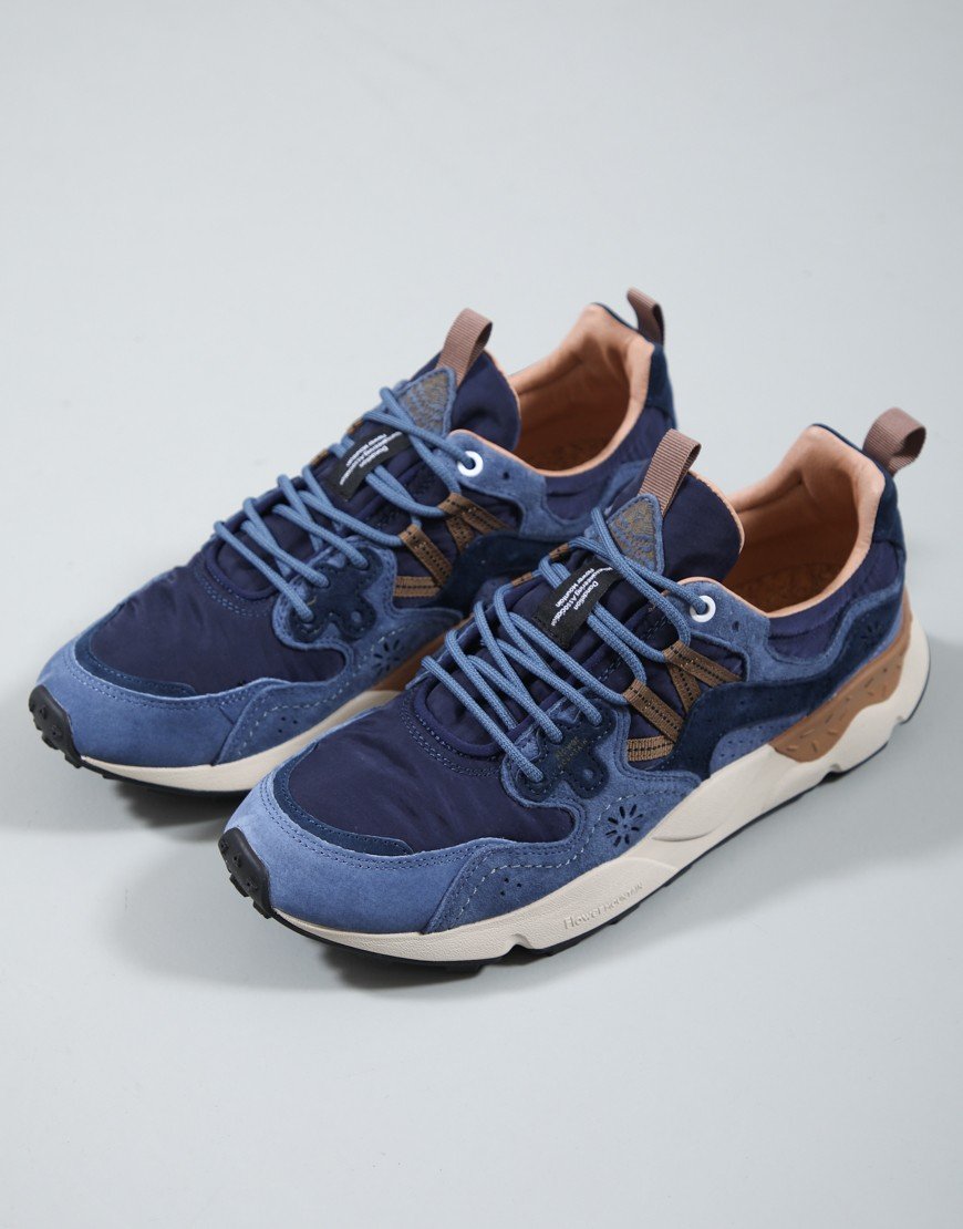 Flower Mountain Yamano 3 Trainers Navy/Blue/Brown