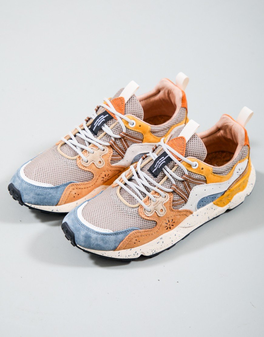 Flower Mountain Yamano 3 Trainers Azure/Stone/Orange