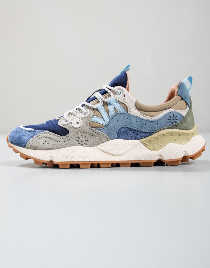 Flower Mountain Yamano 3 Trainers Navy/Blue/Khaki