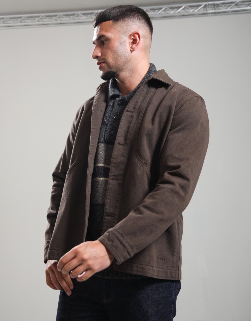 Forét Berry Denim Overshirt Brown Denim