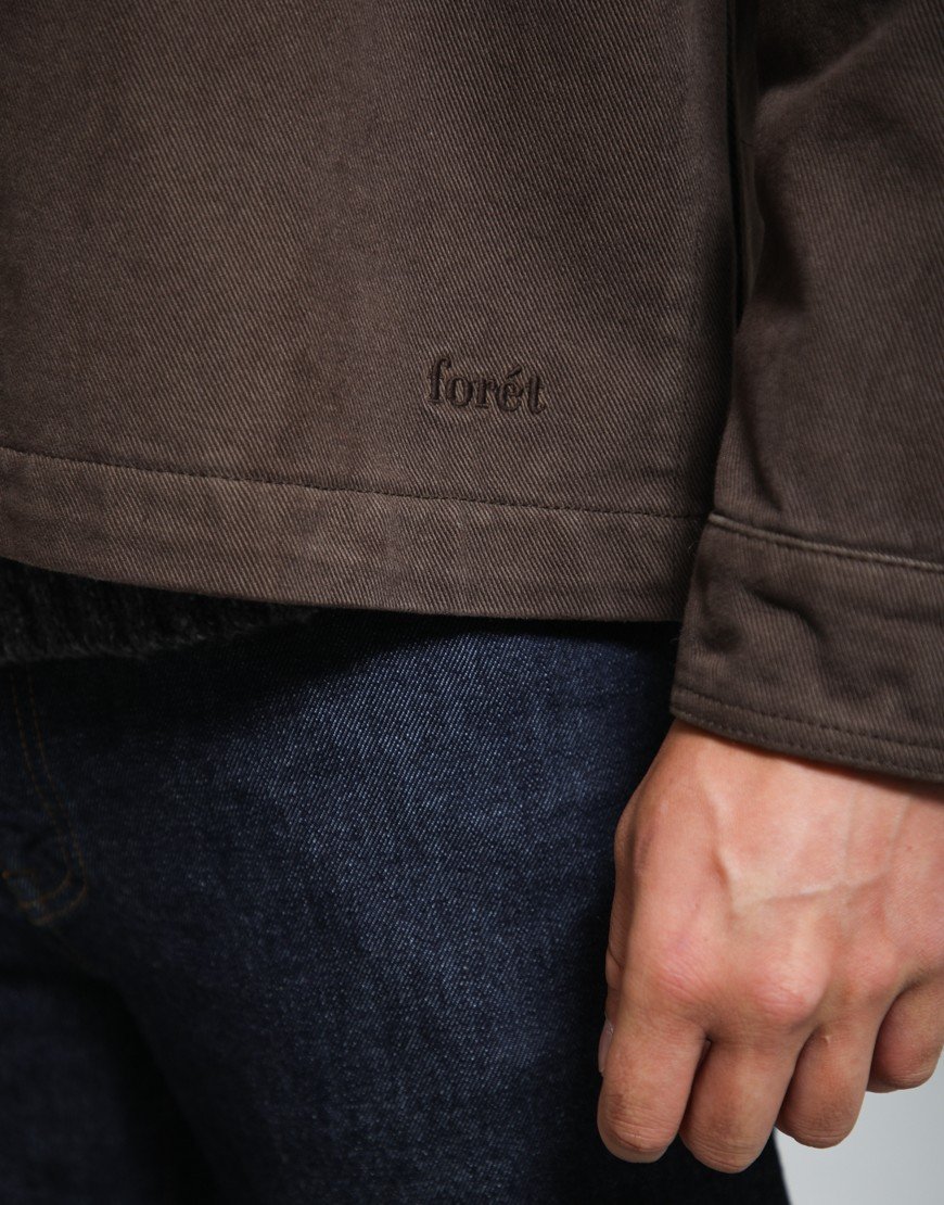 Forét Berry Denim Overshirt Brown Denim