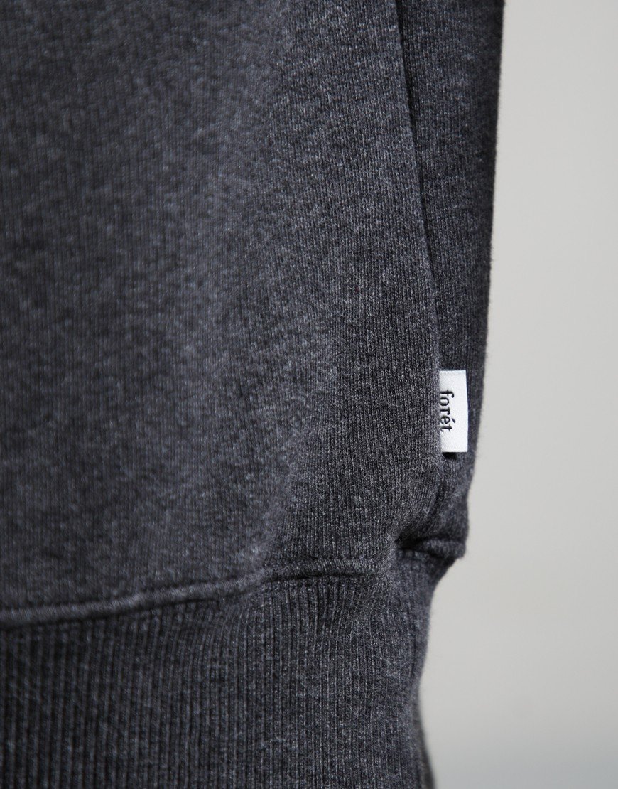 Forét Hook Half Zip Sweat Dark Grey Melange
