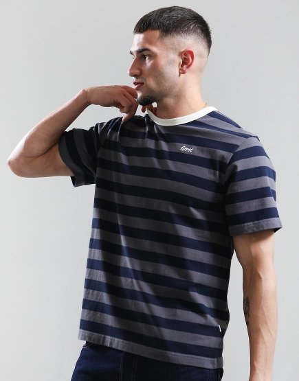 Forét Ray T-Shirt Navy/Dark Grey