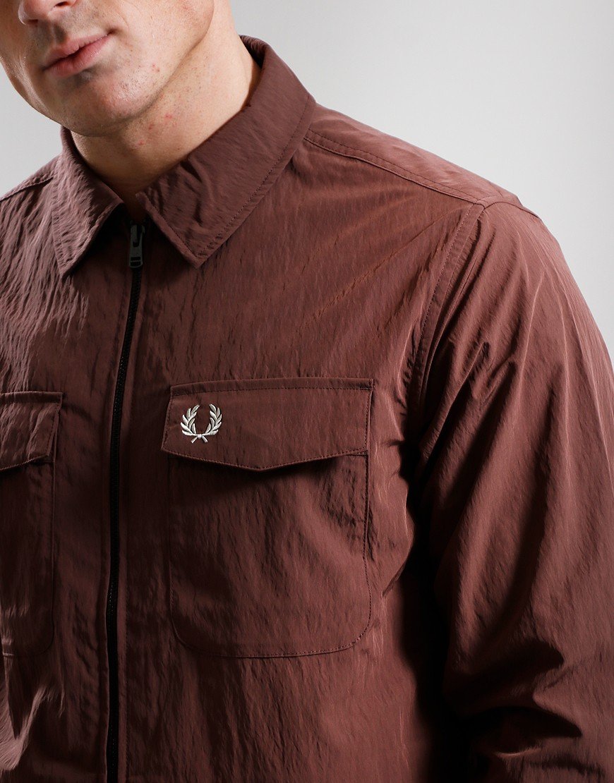 Fred Perry Zip Overshirt Carrington Brick 