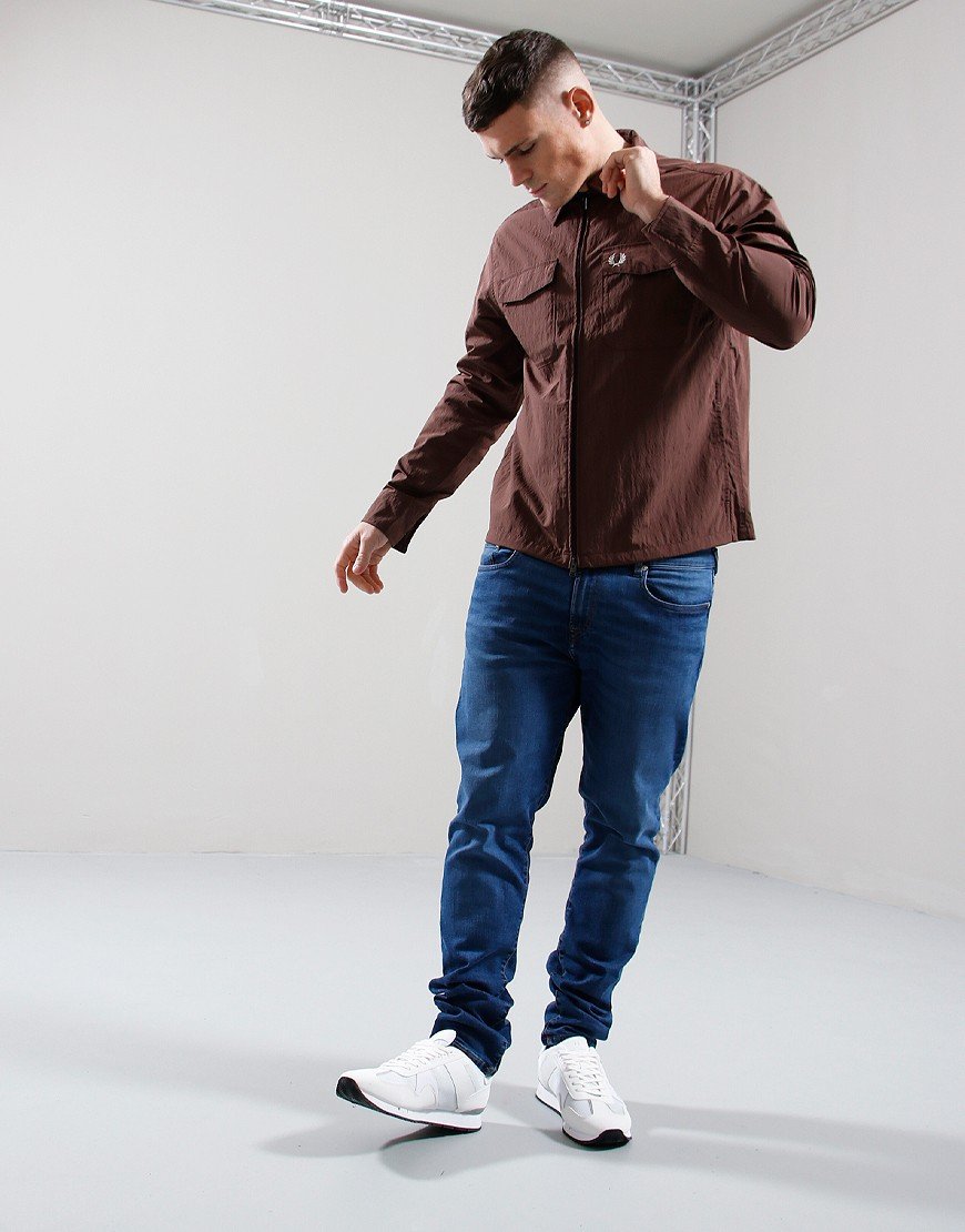 Fred Perry Zip Overshirt Carrington Brick 