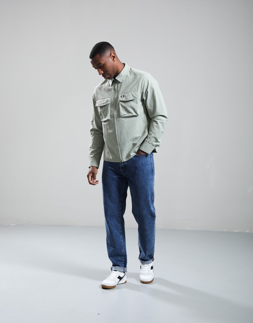 Fred Perry Ripstop Pocket Overshirt Seagrass