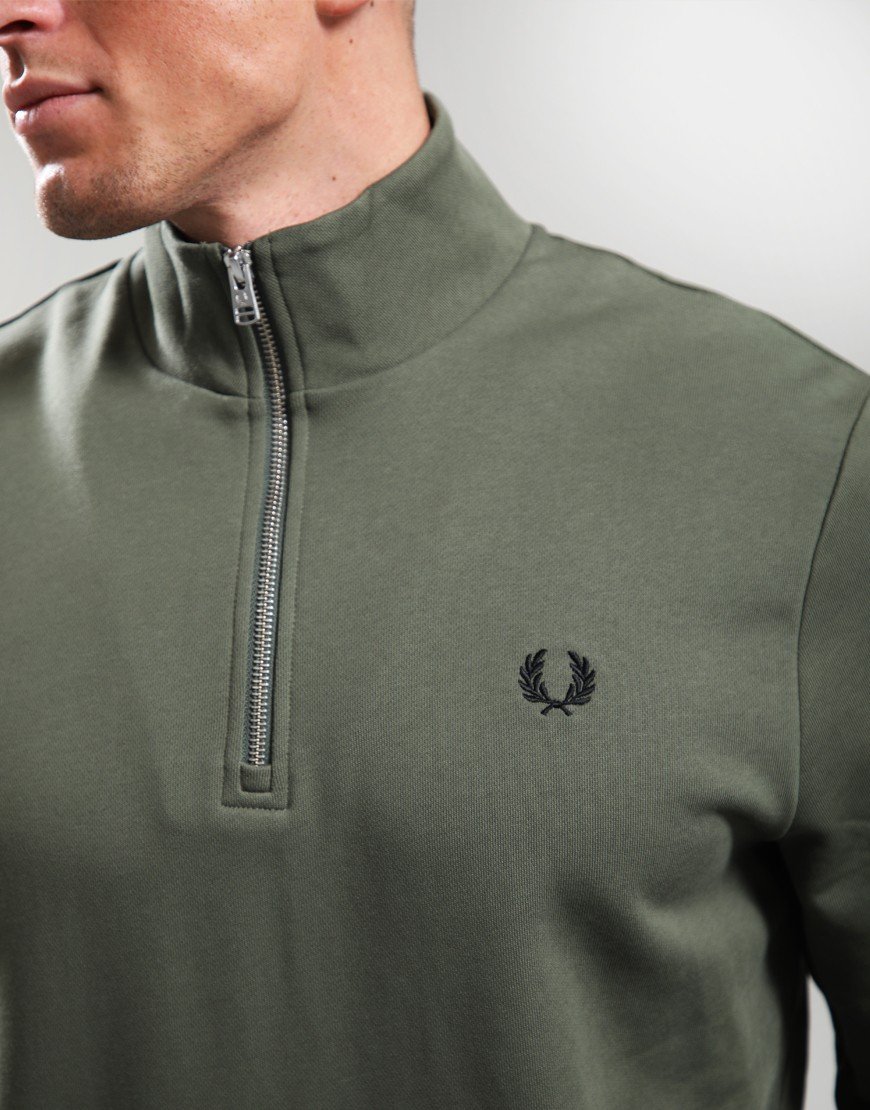 Fred Perry Half Zip Sweat Wreath Laurel