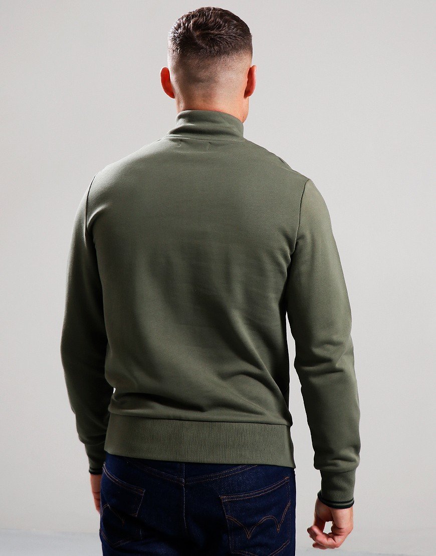 Fred Perry Half Zip Sweat Laurel Wreath Green