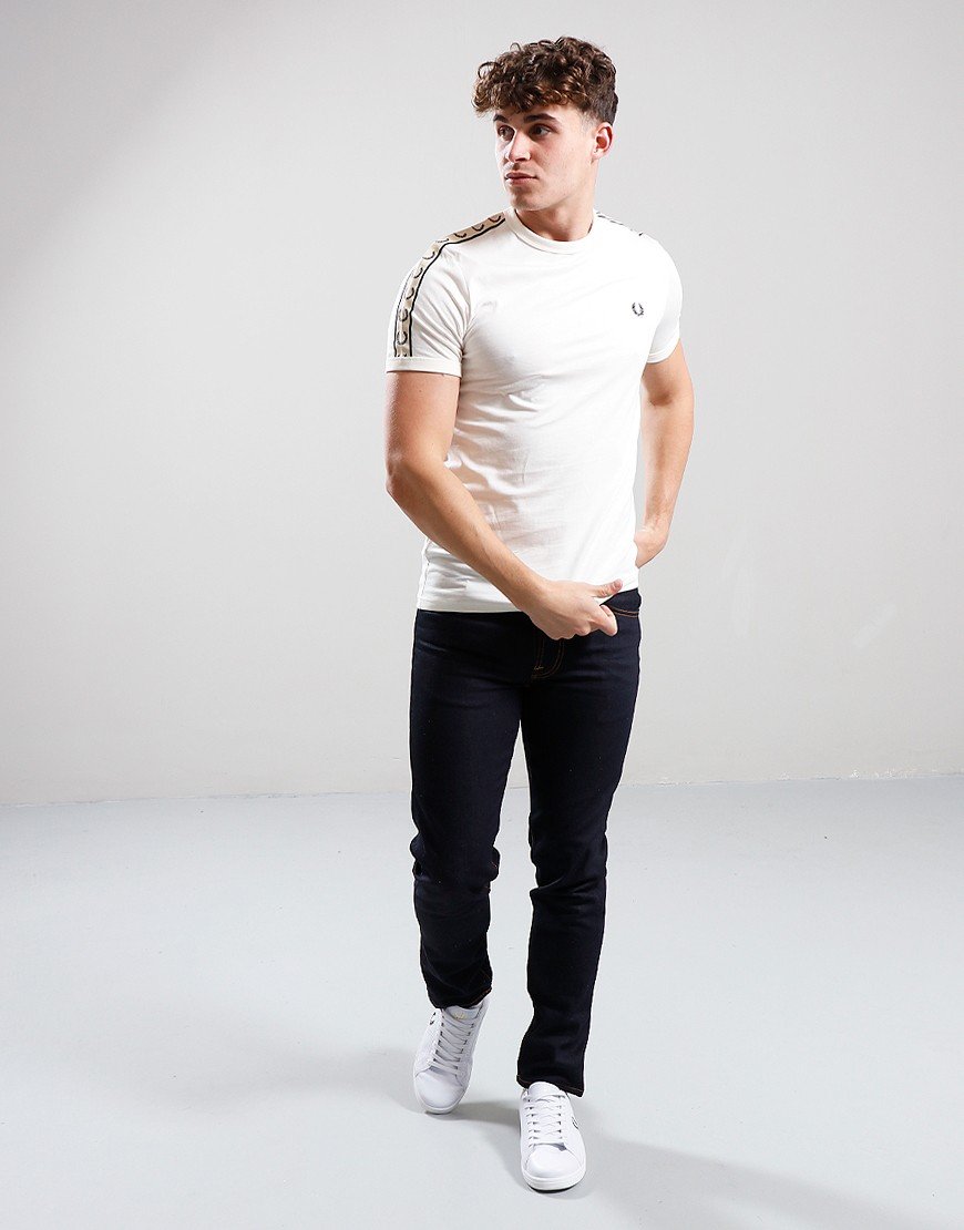 Fred Perry Contrast Tape Ringer T-shirt Ecru