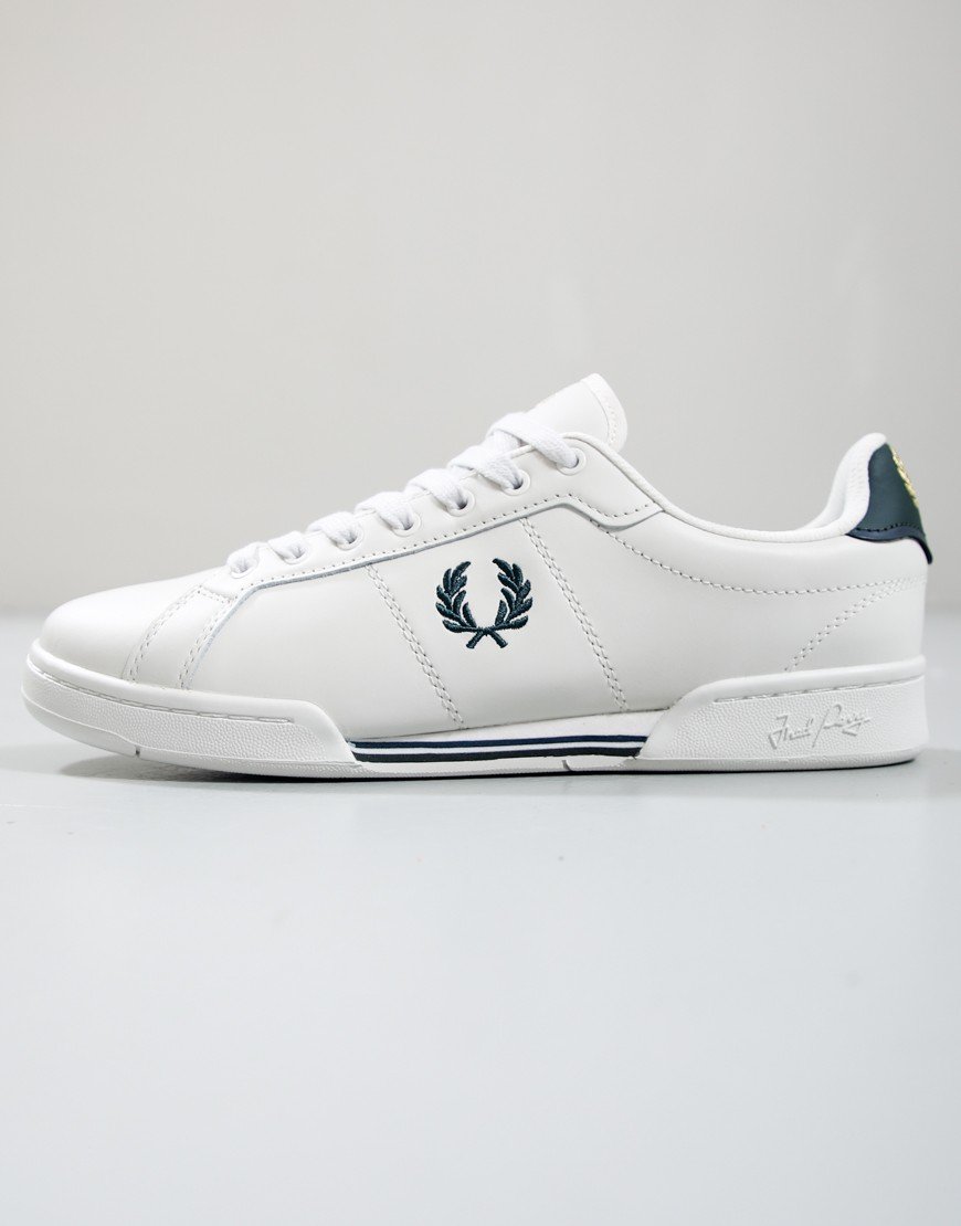 Fred Perry B722 Leather Trainers Porcelain