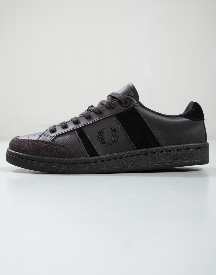 Fred Perry Leather B725 Trainers Rich Brown