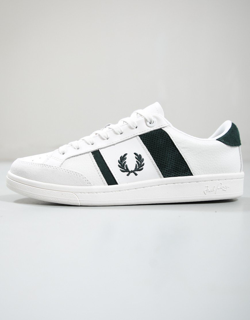 Fred Perry Leather B725 Trainers Snow White