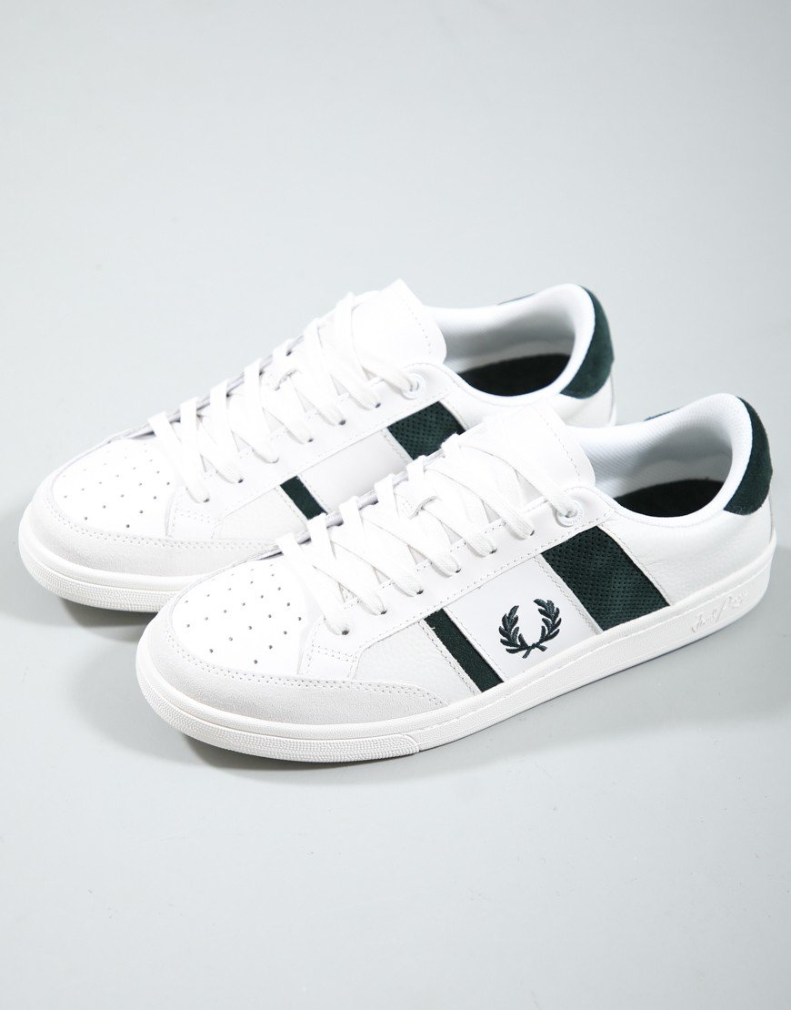 Fred Perry Leather B725 Trainers Snow White