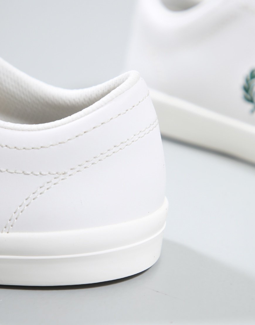 Fred Perry Baseline Leather Tennis Shoe Snow White/Sport Green