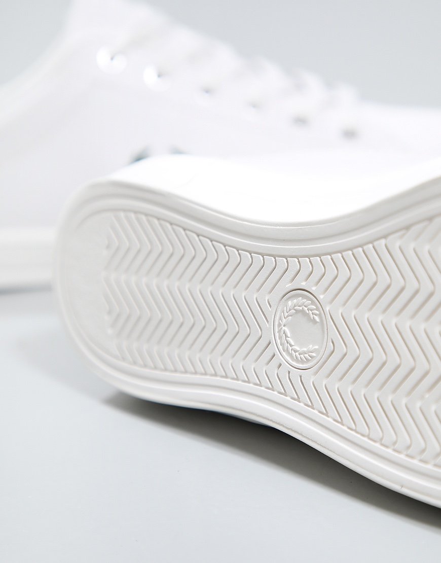 Fred Perry Baseline Leather Tennis Shoe Snow White/Sport Green