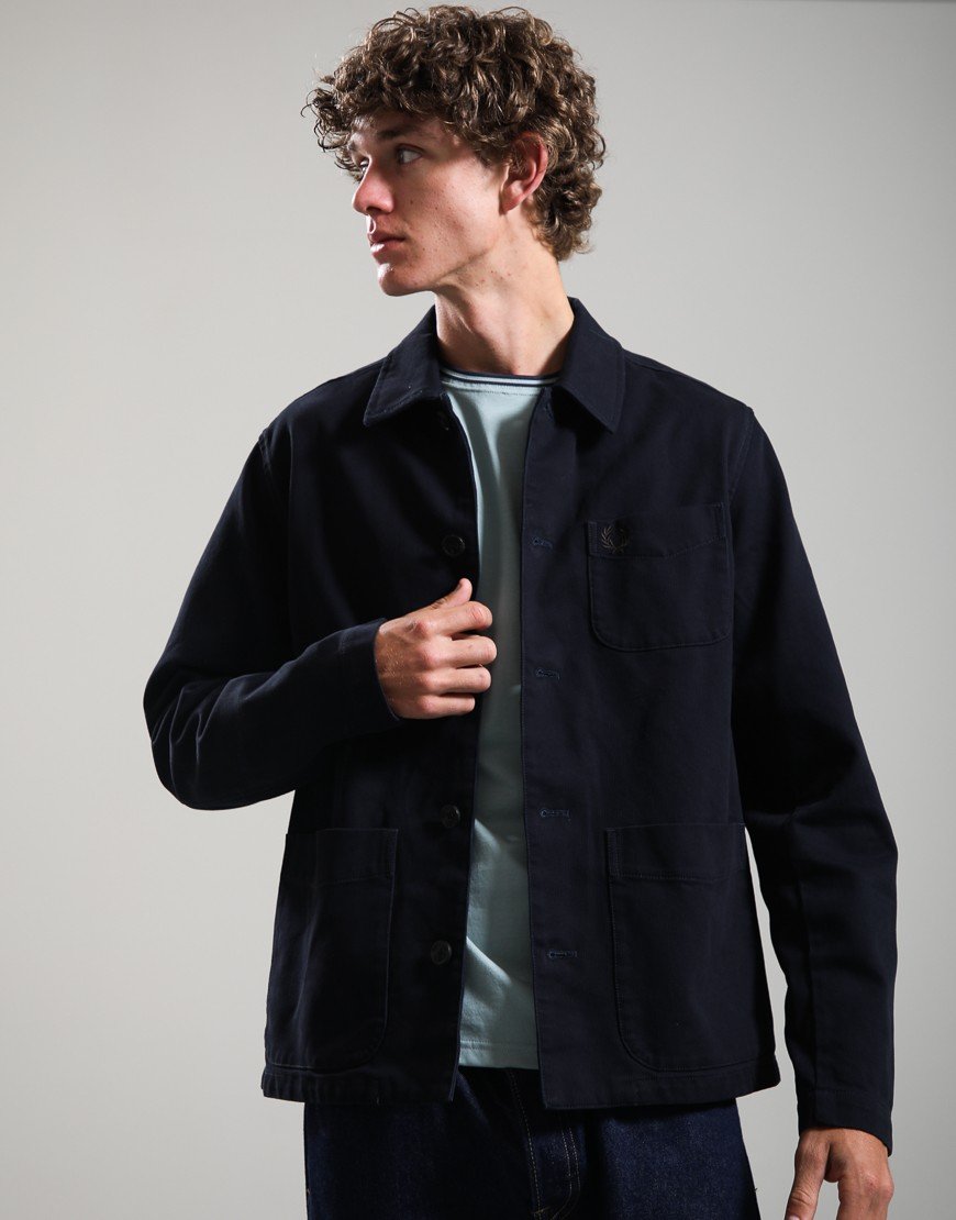 Fred Perry Bedford Cord Overshirt Navy