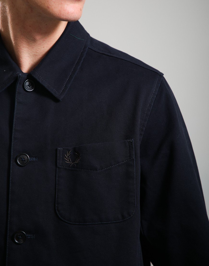 Fred Perry Bedford Cord Overshirt Navy