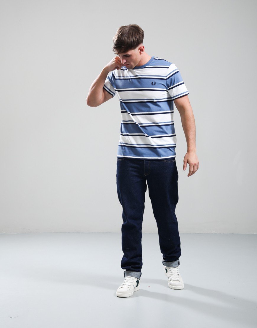 Fred Perry Bold Striped T-Shirt Ace Blue