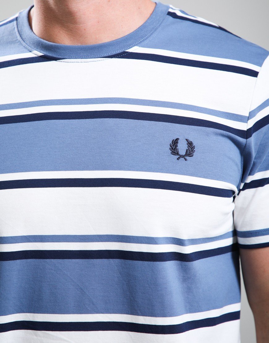 Fred Perry Bold Striped T-Shirt Ace Blue