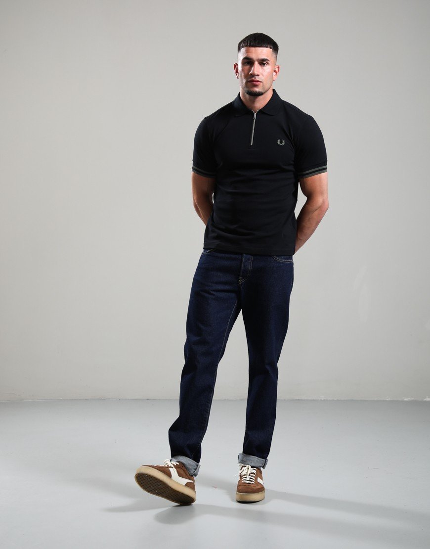 Lacoste Bold Tipped Polo Shirt Black