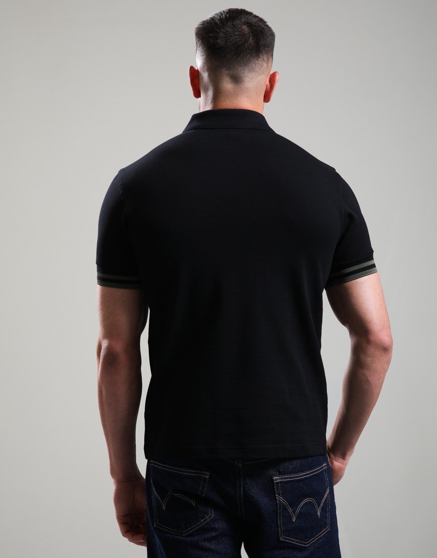 Lacoste Bold Tipped Polo Shirt Black