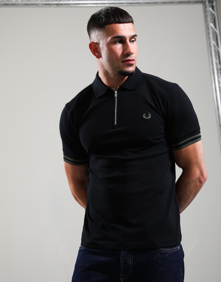 Lacoste Bold Tipped Polo Shirt Black