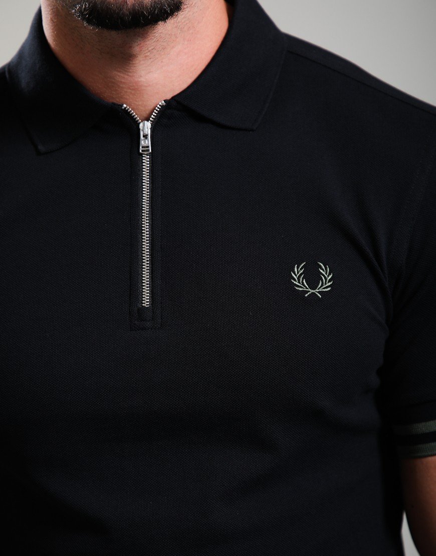 Lacoste Bold Tipped Polo Shirt Black