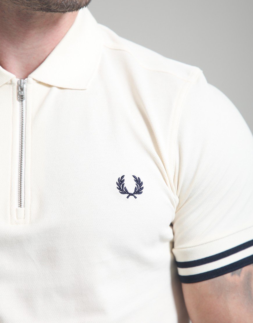 Fred Perry Bold Tipped Polo Shirt Ecru