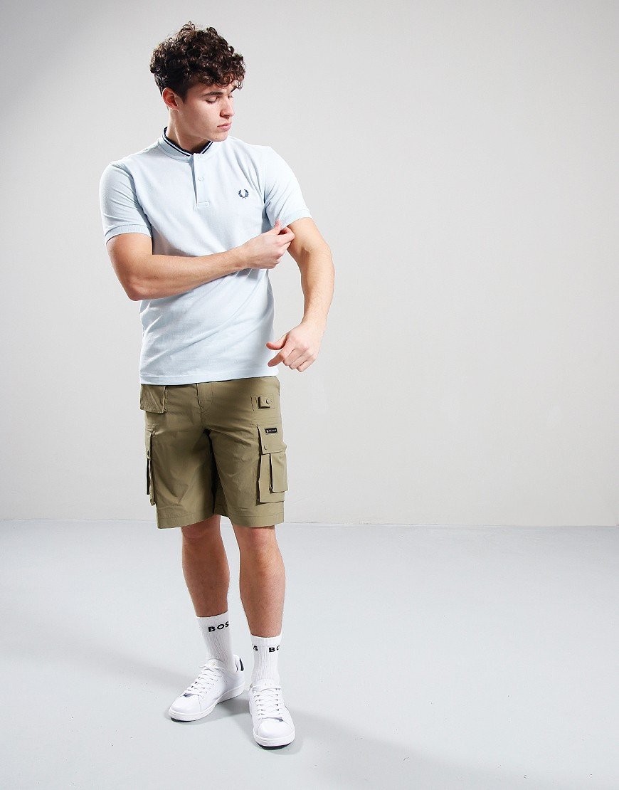 Fred Perry Bomb Collar Polo Shirt Light Ice/Blue