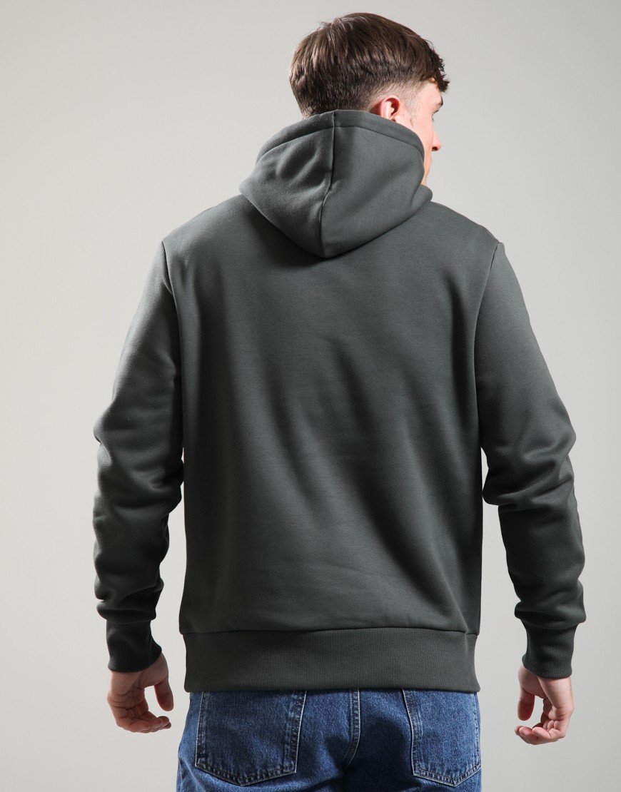 Fred Perry Box Graphic Hoodie Field Green/Black