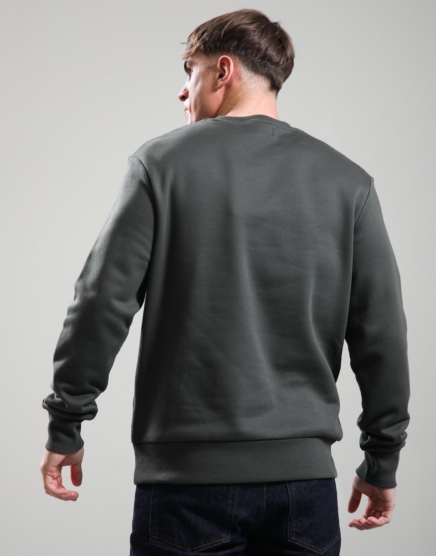 Fred Perry Box Graphic Sweat Field Green/Black