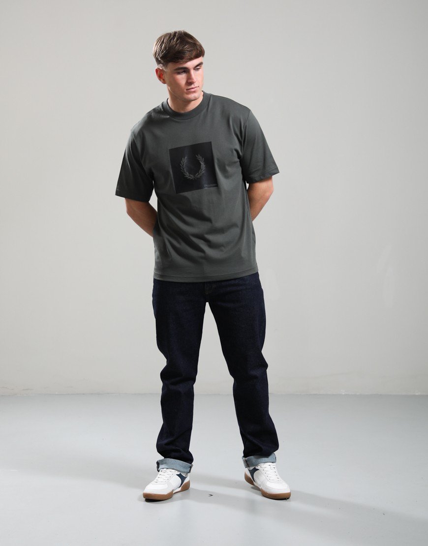 Fred Perry Box Graphic T-Shirt Field Green
