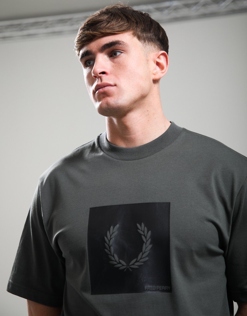Fred Perry Box Graphic T-Shirt Field Green