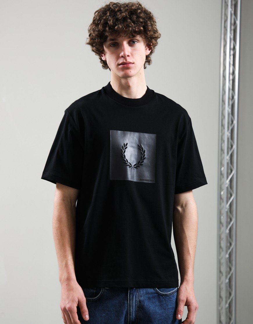Fred Perry Box Graphic T-Shirt Black