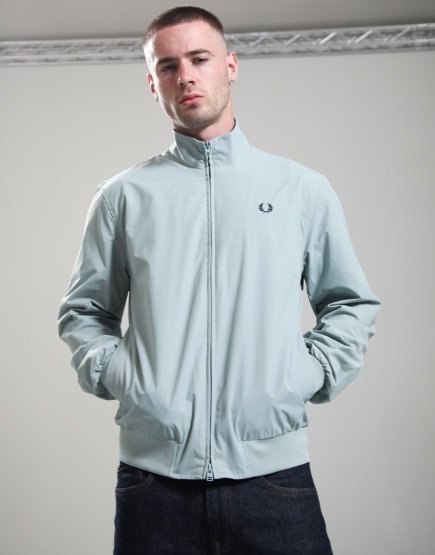 Fred Perry Brentham Jacket Silver Blue