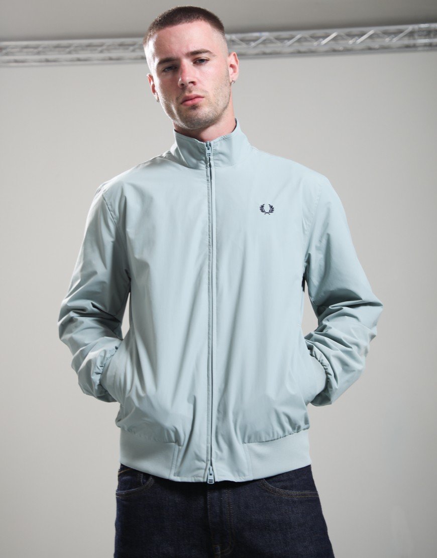 Fred Perry Brentham Jacket Silver Blue