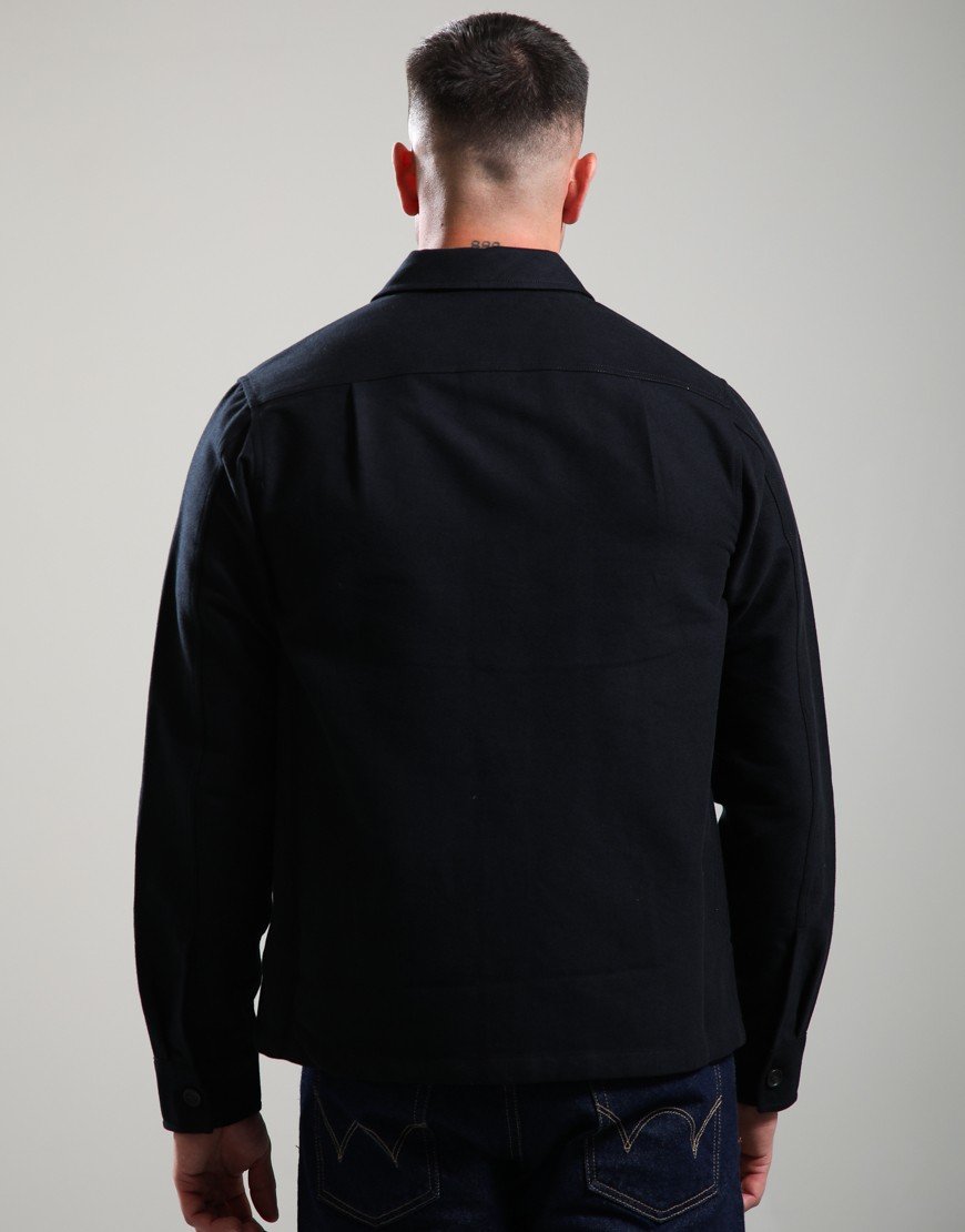 Fred Perry Brushed Twill Overshirt Black