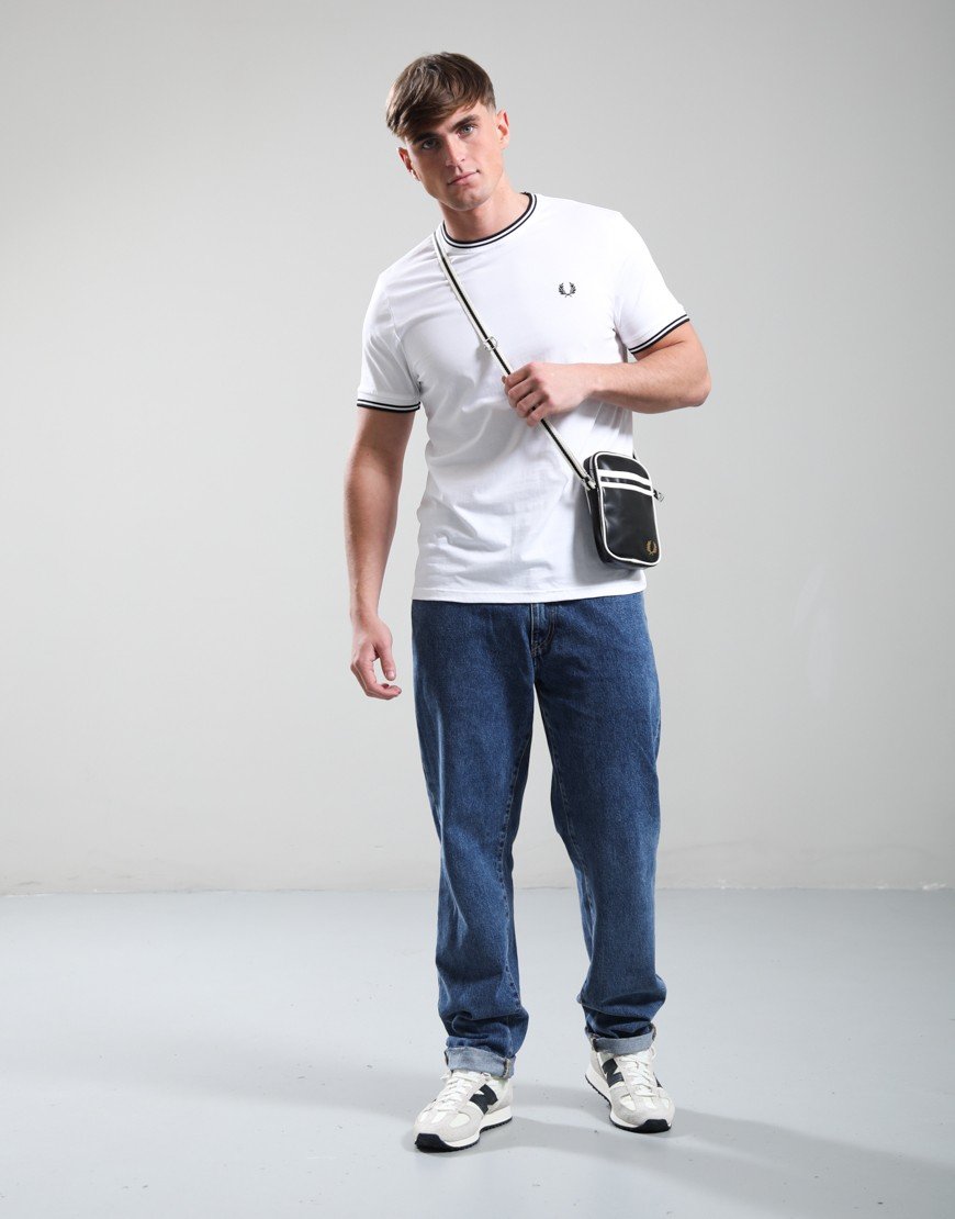 Fred Perry Classic Small Side Bag Black/Ecru