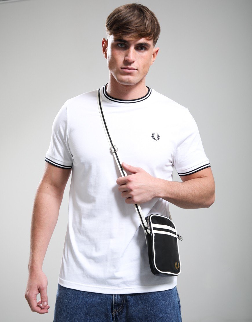 Fred Perry Classic Small Side Bag Black/Ecru