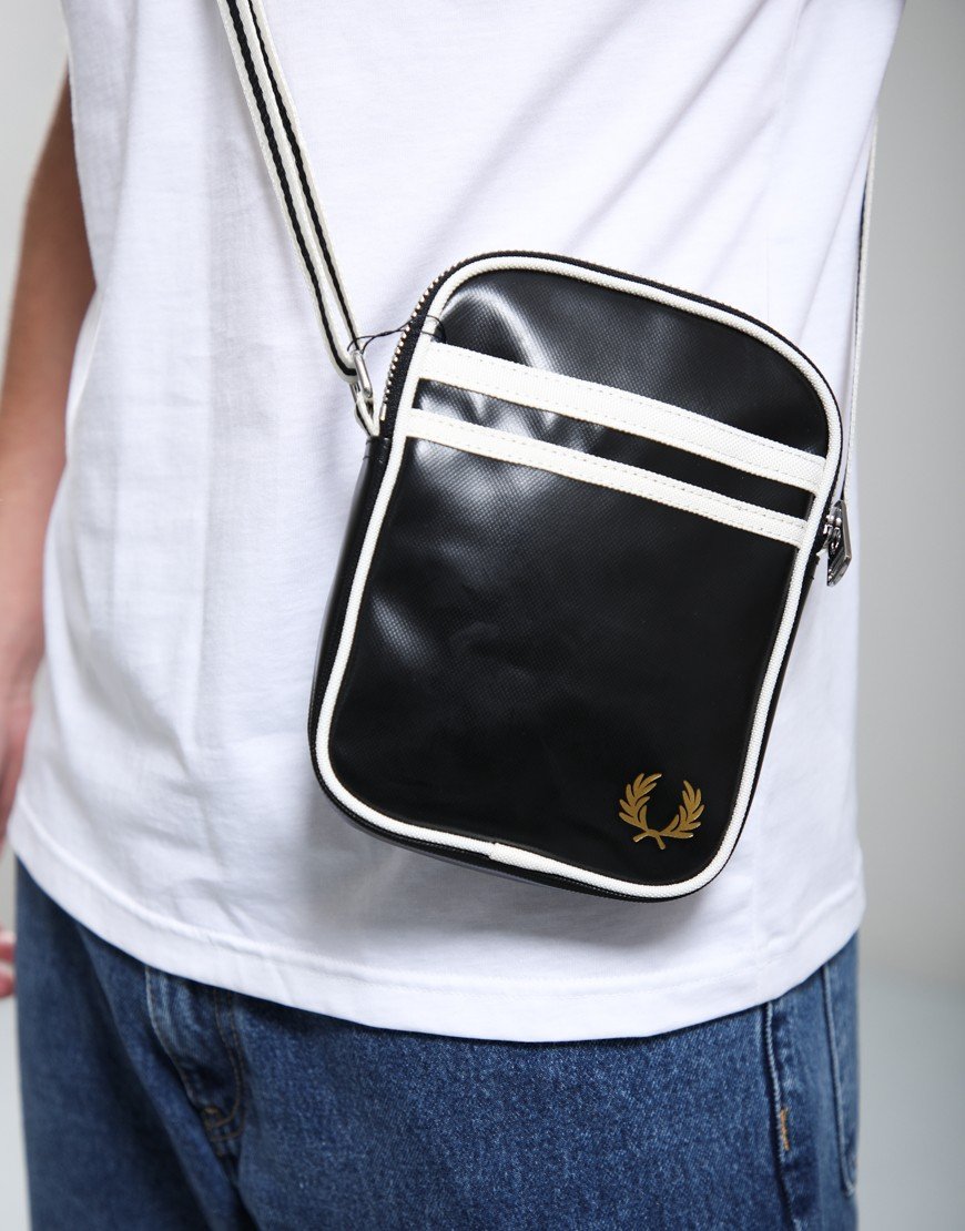 Fred Perry Classic Small Side Bag Black/Ecru