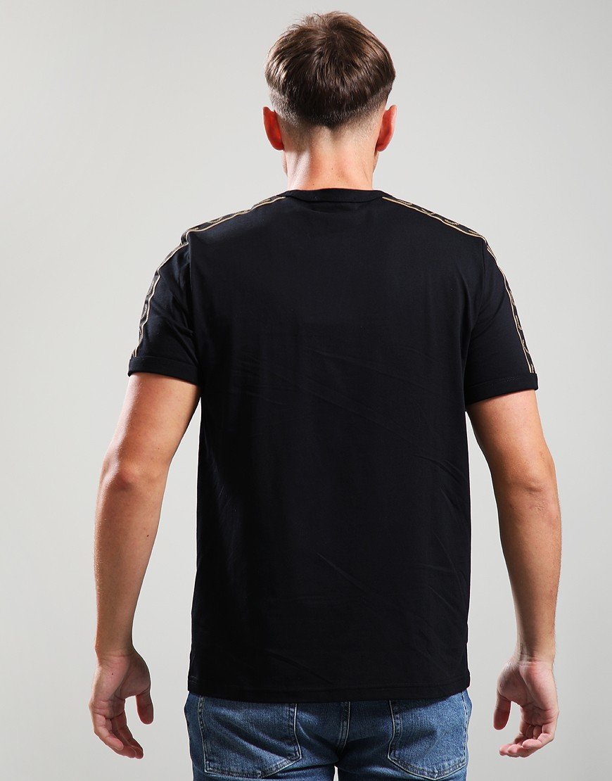 Fred Perry Contrast Tape Ringer T-Shirt Black/Shaded Stone