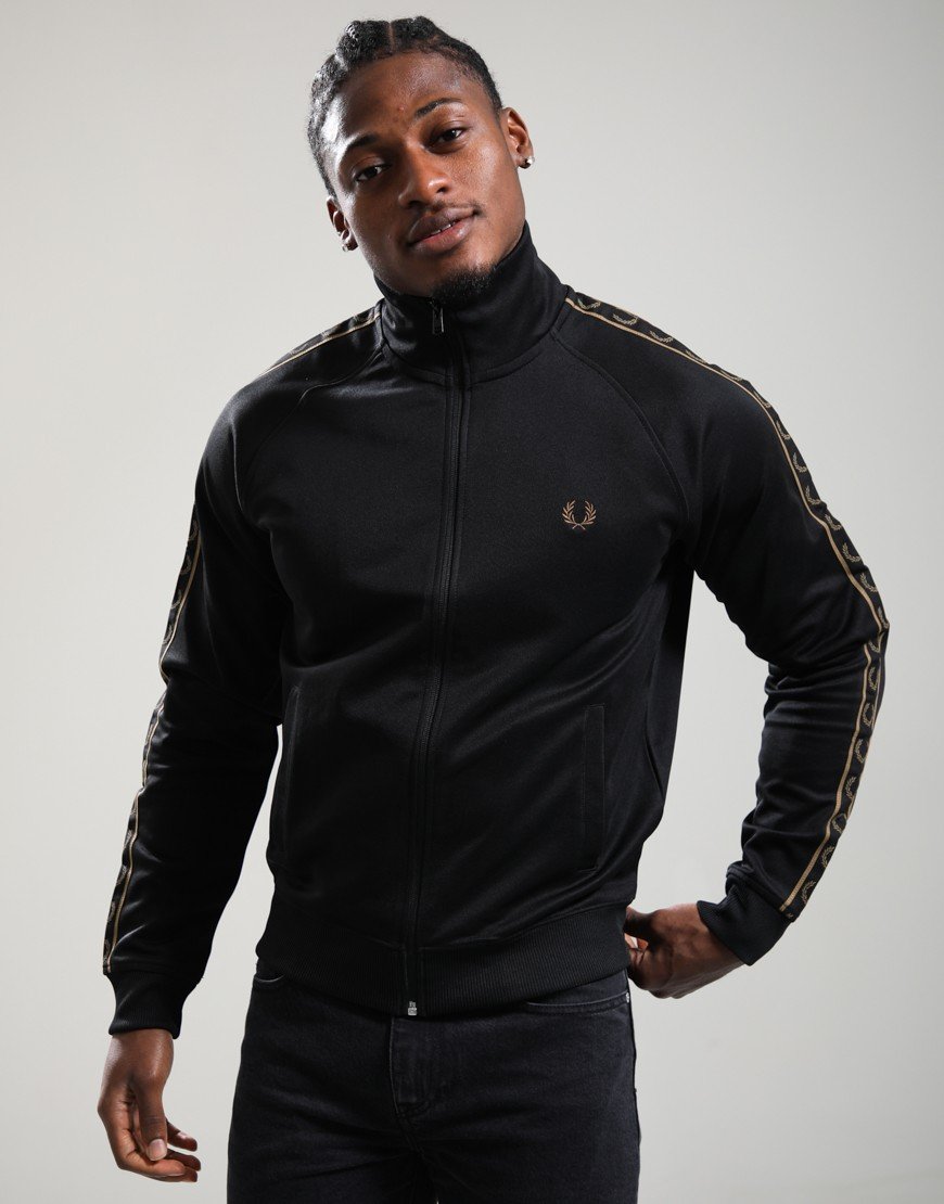 Fred Perry Contrast Tape Track Top Black/Shadow Fred Perry Contrast Tape Track Top Black/Shadow