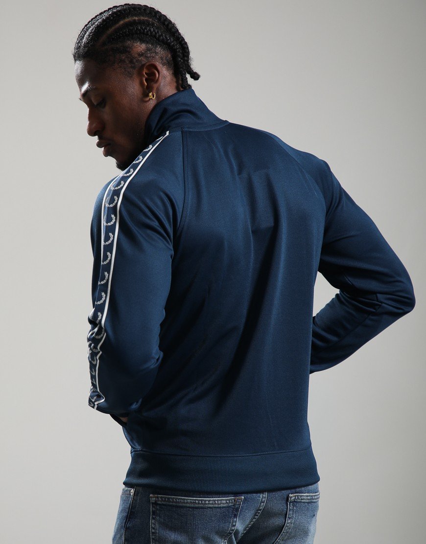 Fred Perry Contrast Tape Track Jacket Mod Blue