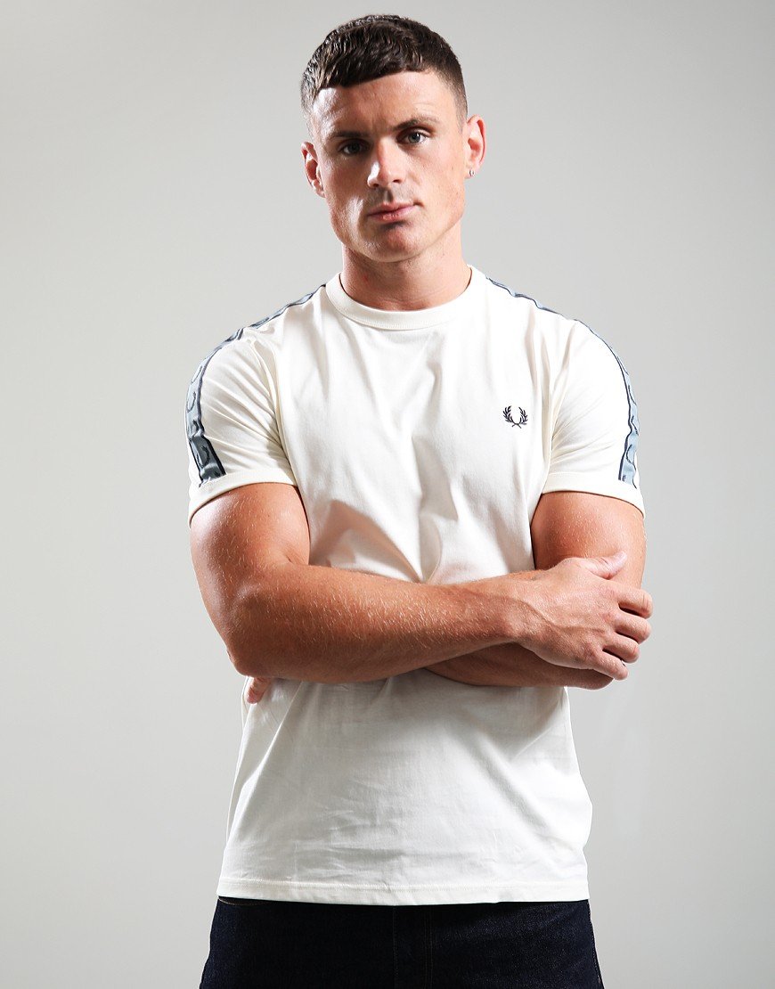 Fred Perry Contrast Tape Ringer T-Shirt Ecru/Navy
