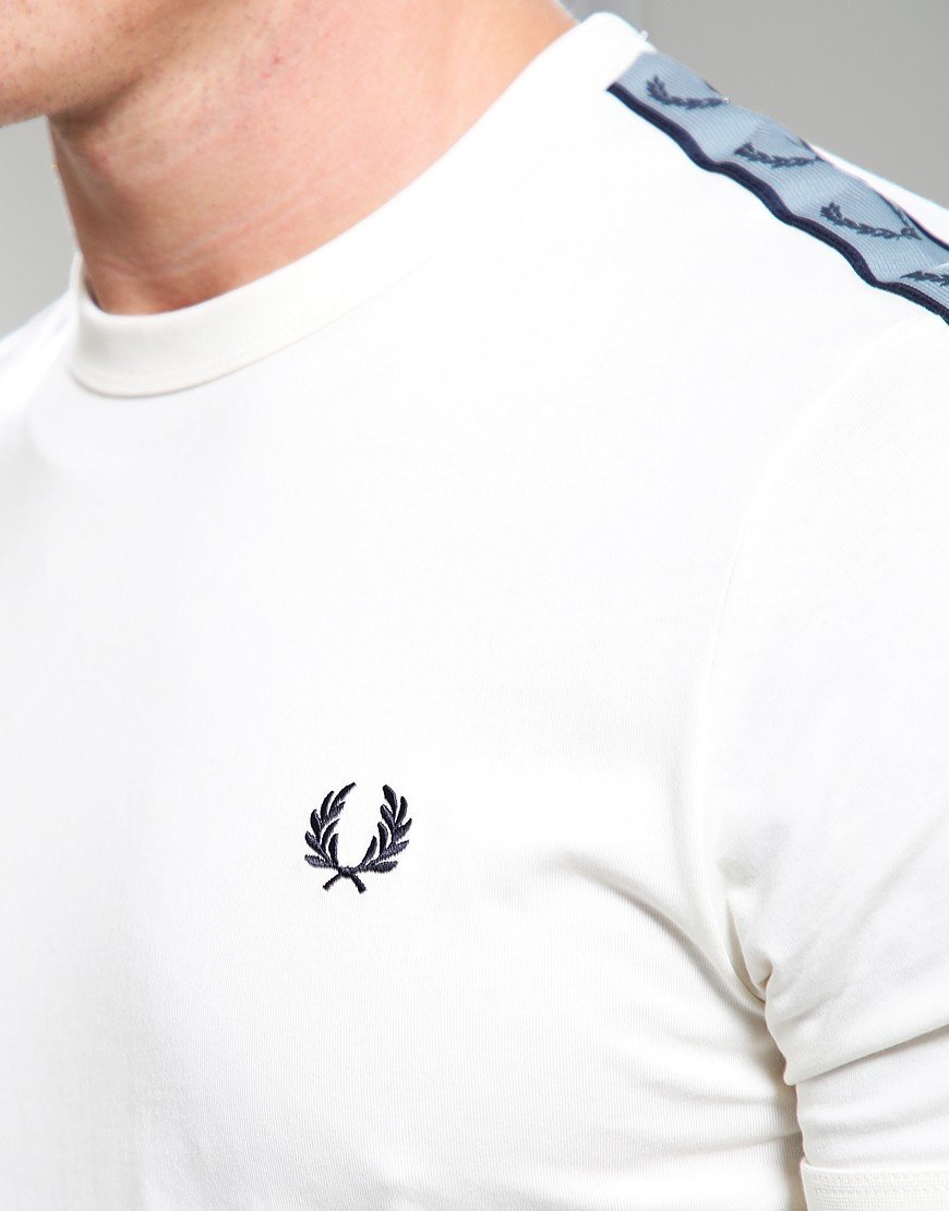 Fred Perry Contrast Tape Ringer T-Shirt Ecru/Navy