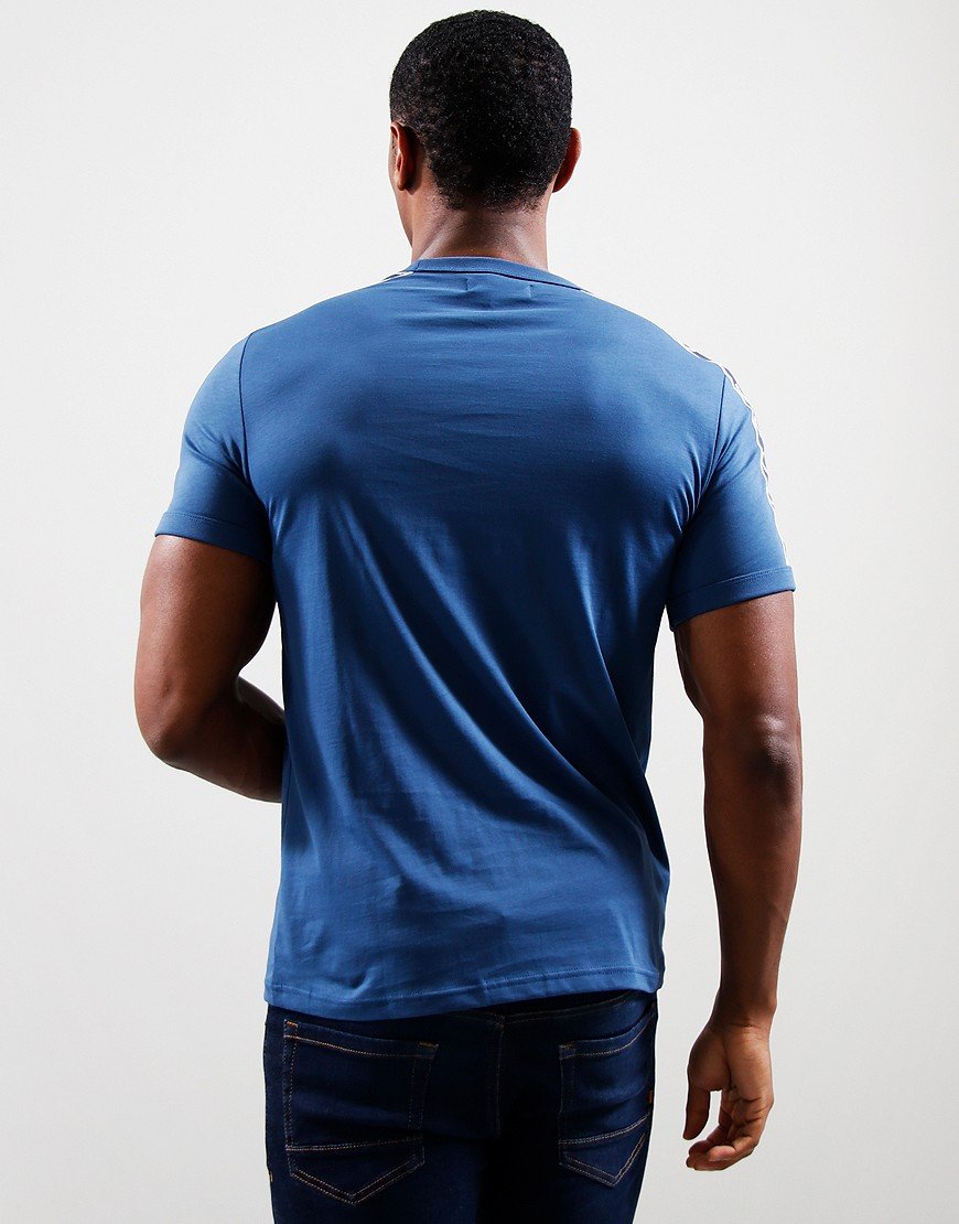 Fred Perry Contrast Tape RInger T-Shirt Mid Blue/Navy